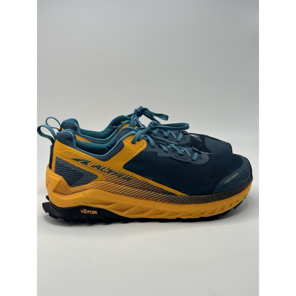 Altra Olympus 4 Trail Running Shoes Mens 8 Blue Yellow Outdoor ALOA4VQM440